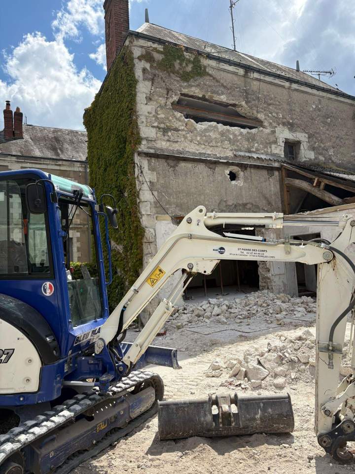 Chantier de rénovation de maison Tours